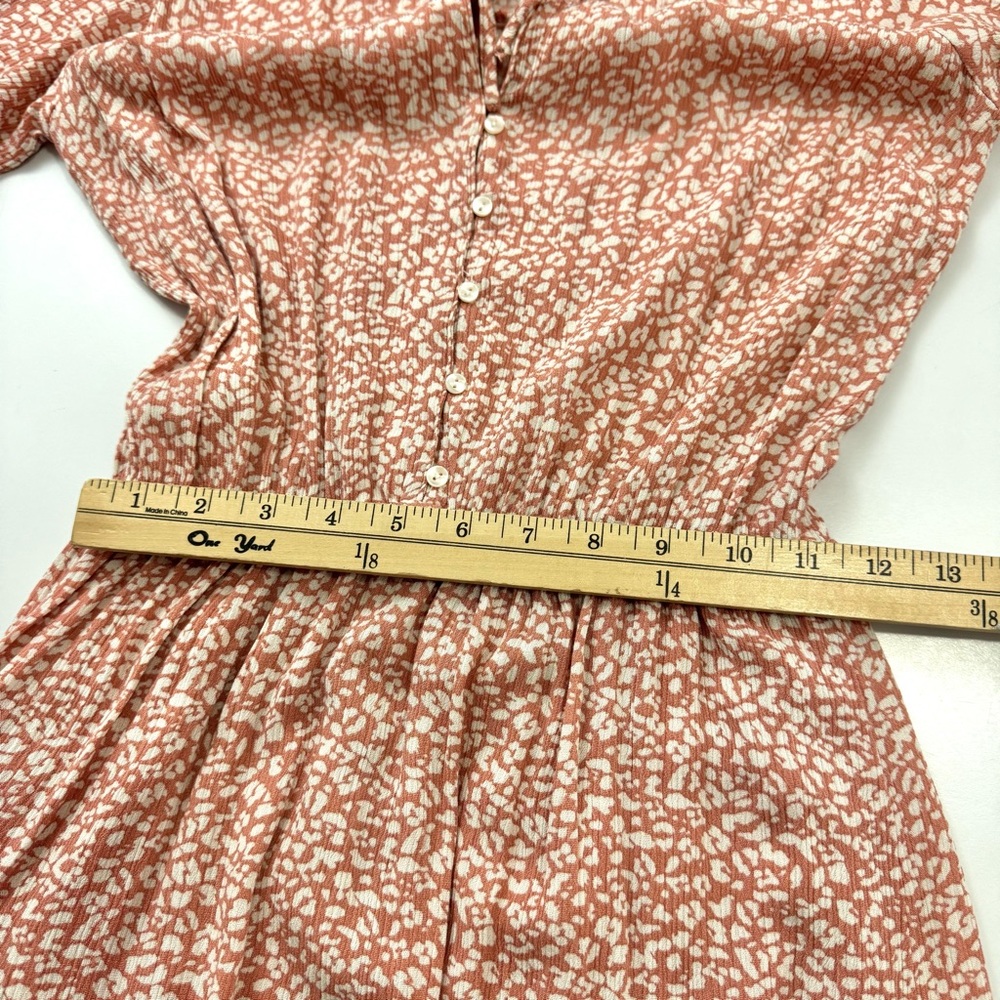 Abercrombie & Fitch Dress Ditsy Pink Leopard Mini Y2K 90s Summer Casual Sz M - Picture 11 of 13